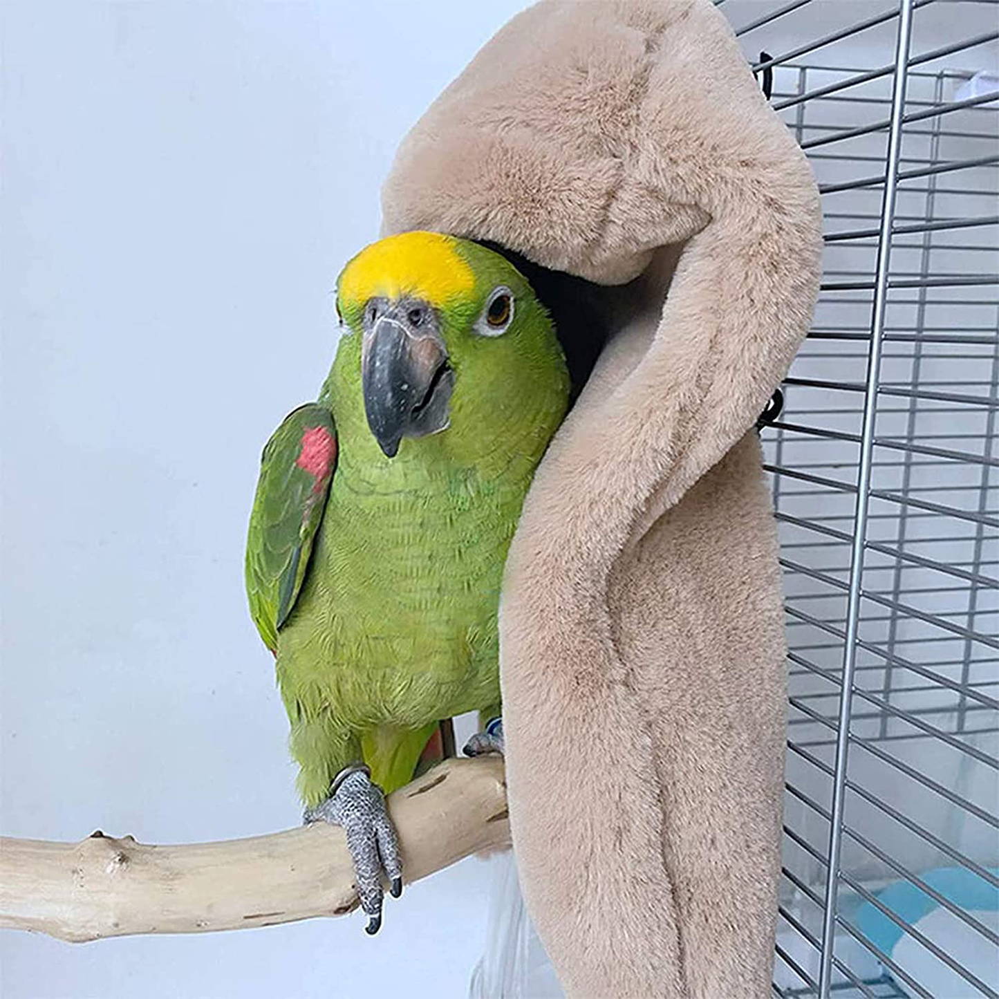 KOXHOX Comfort Corner Fleece Bird Blanket,Cuddle Nest Hanging Toy,Parrot Cage Snuggle Hut Warm Plush Bedding,Small Animals Shelter Plush Bedding for Parakeet Cockatiel Pigeon Animals & Pet Supplies > Pet Supplies > Bird Supplies > Bird Toys KOXHOX   