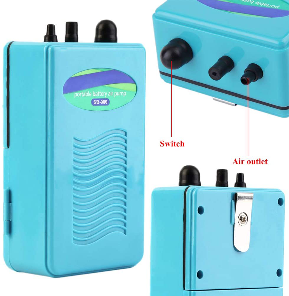 Portable Battery Air Pump Fishing Aerator Multi Speed Water Resistant  Oxygenated Live Bait Aquarium