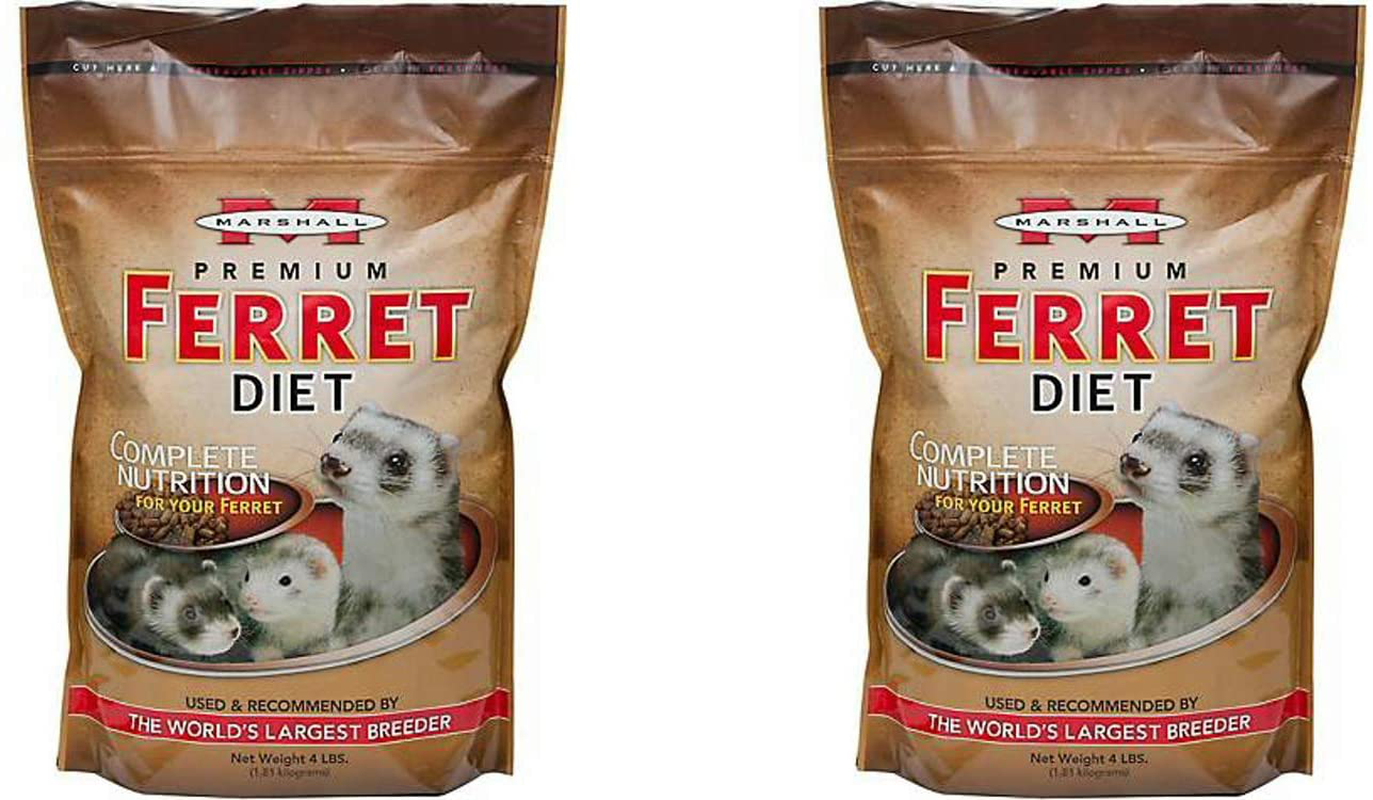 Marshall Premium Ferret Diet Food, 4 Pound, 2 Pack Animals & Pet Supplies > Pet Supplies > Small Animal Supplies > Small Animal Food Marshall   