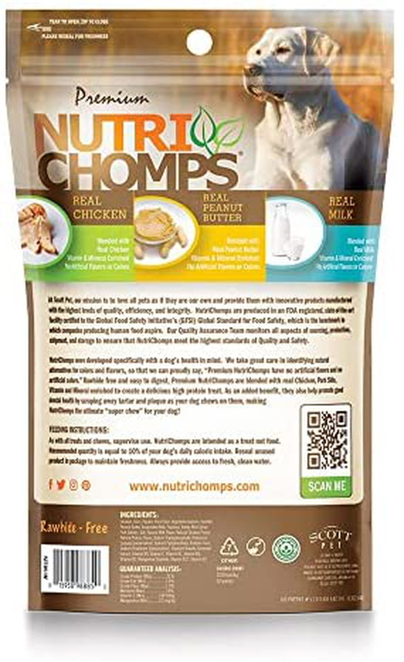 Nutrichomps Dog Chews, 5-Inch Twists, Easy to Digest, Rawhide-Free Dog Treats, 15 Count, Real Chicken, Peanut Butter and Milk Flavors Animals & Pet Supplies > Pet Supplies > Dog Supplies > Dog Treats Nutri Chomps   