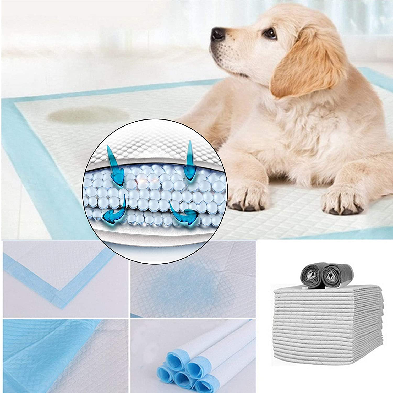 Super Absorbent Pet Diaper Dog Training Pee Pads Disposable Healthy Toilet  Mat