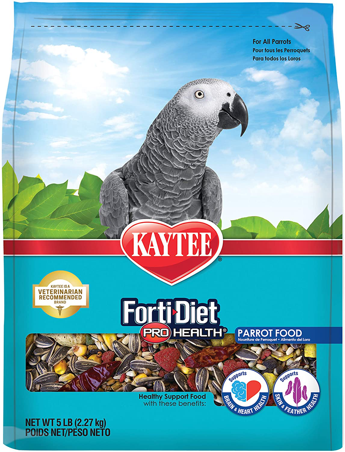 Kaytee Forti-Diet Pro Health Parrot Food Animals & Pet Supplies > Pet Supplies > Bird Supplies > Bird Food Kaytee 5 Pound (Pack of 1)  