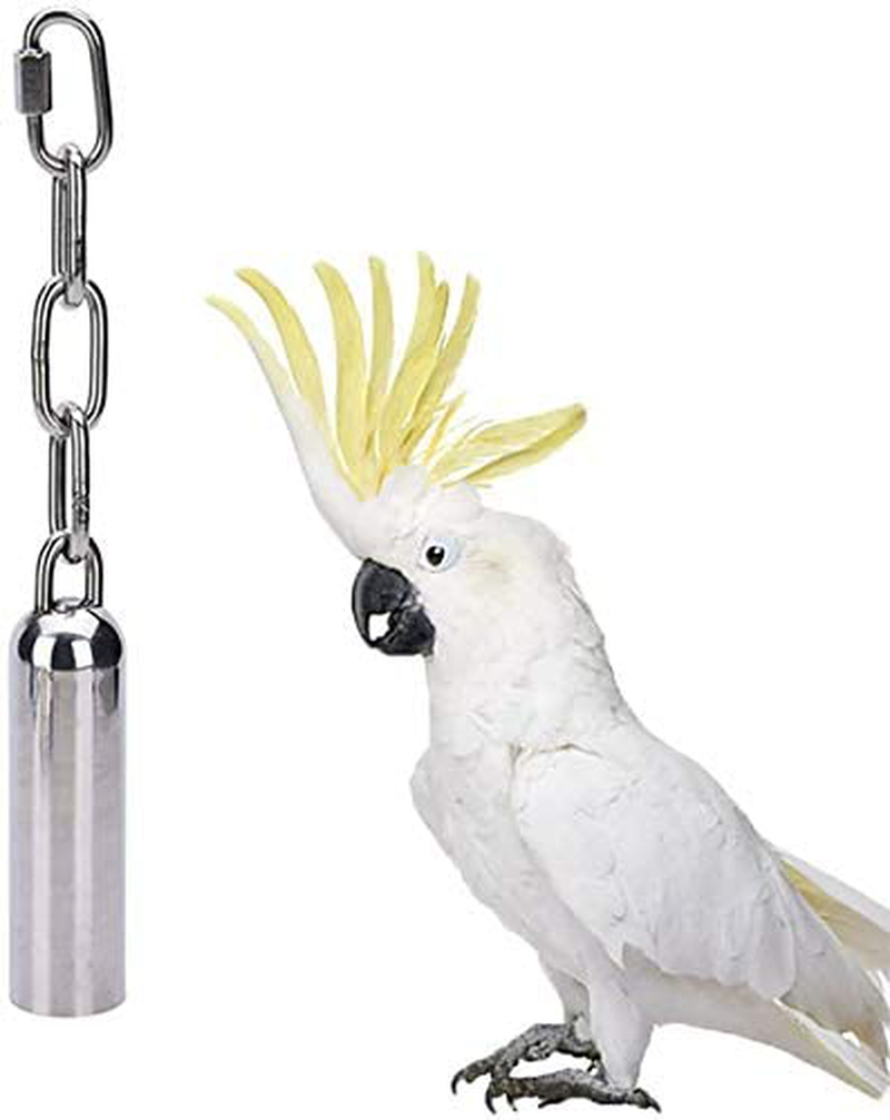Generies ITTUNLY Stainless Steel Bell Bird Toys,Hanging Chew Toy for Parrot, Macaw, African Greys, Cockatiels Heavy Duty Bird Cage Stand Toys Animals & Pet Supplies > Pet Supplies > Bird Supplies > Bird Cages & Stands Generies   