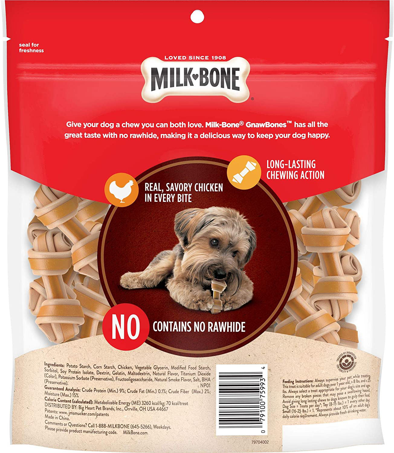 Milk-Bone Gnawbones Dog Treats, Long Lasting and Rawhide Free Animals & Pet Supplies > Pet Supplies > Dog Supplies > Dog Treats Milk-Bone   