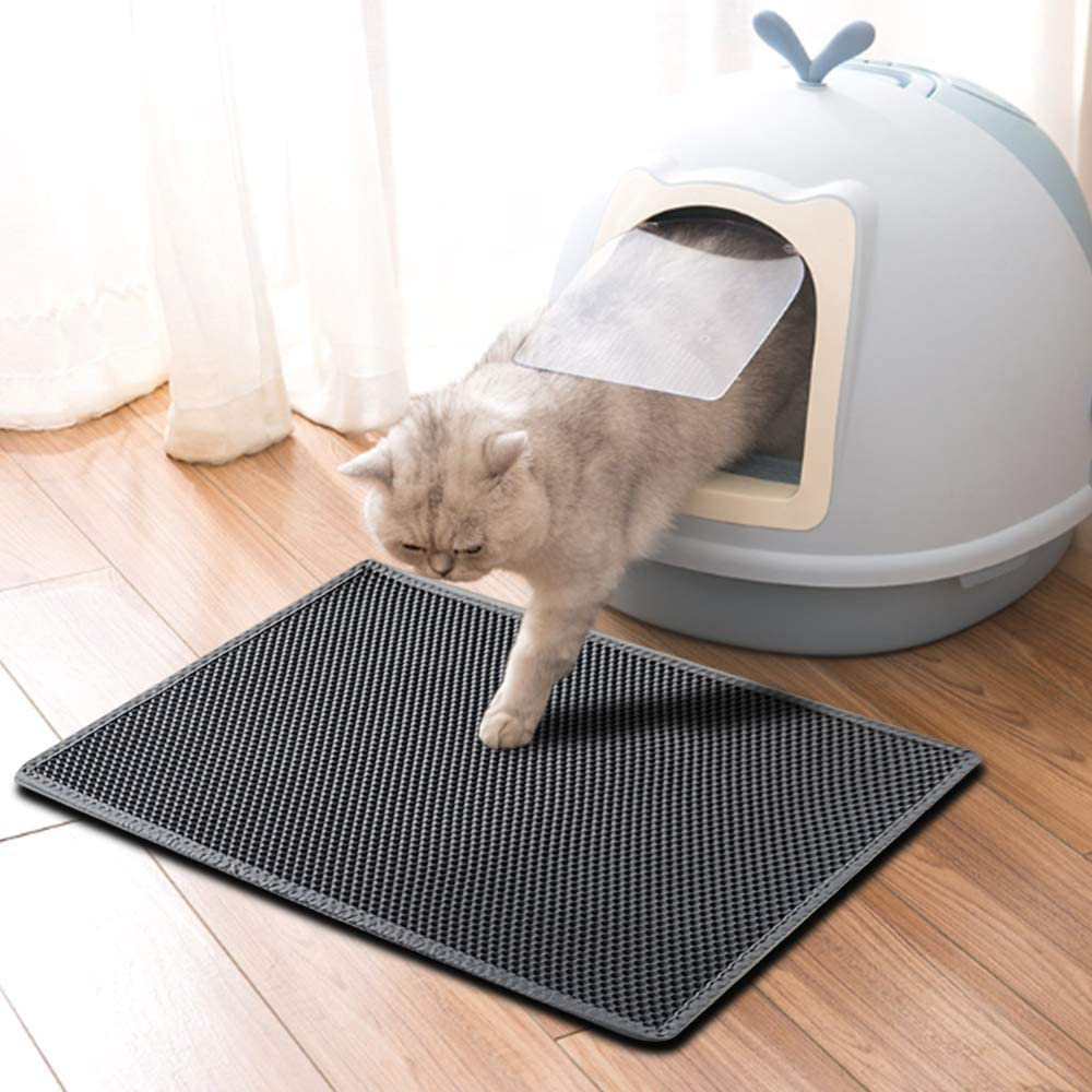 Kaxionage Cat Litter Mat, Litter Box Mat,Honeycomb Double Layer Trapping Litter Mat Design,Waterproof Urine Proof Kitty Litter Mat,Easy Clean Scatter Control Animals & Pet Supplies > Pet Supplies > Cat Supplies > Cat Litter Box Mats kaxionage   