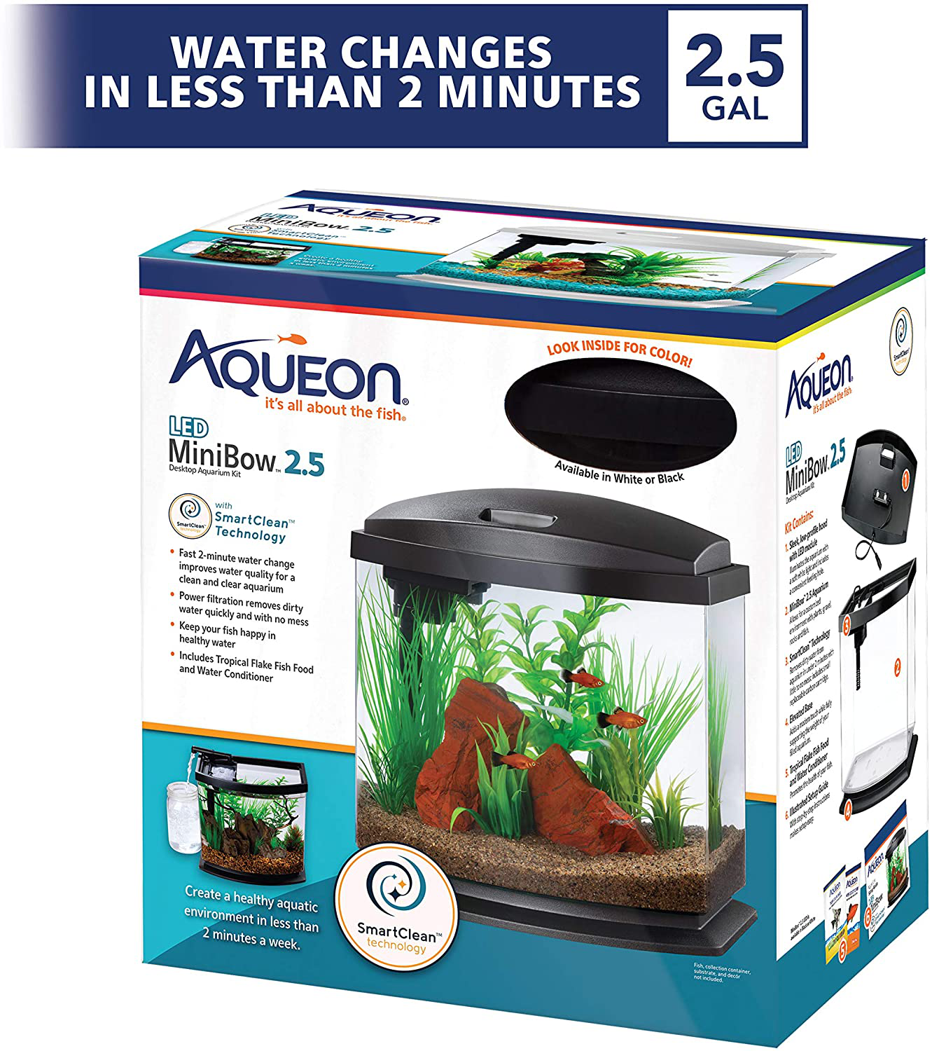 Aqueon LED Minibow Kit with Smartclean Technology Animals & Pet Supplies > Pet Supplies > Fish Supplies > Aquarium Fish Nets Aqueon   