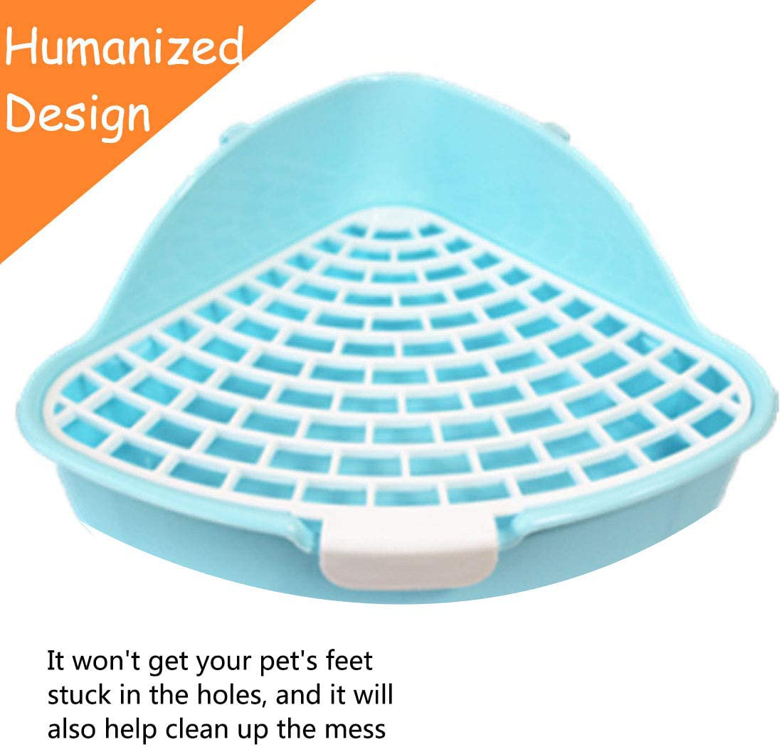 Hamiledyi Bunny Litter Pet Toilet Potty Trainer Corner Pan Bedding Box for Small Animal Guinea Pig Ferret Hamster Dwarf Rabbit(White) Animals & Pet Supplies > Pet Supplies > Small Animal Supplies > Small Animal Bedding Hamiledyi   