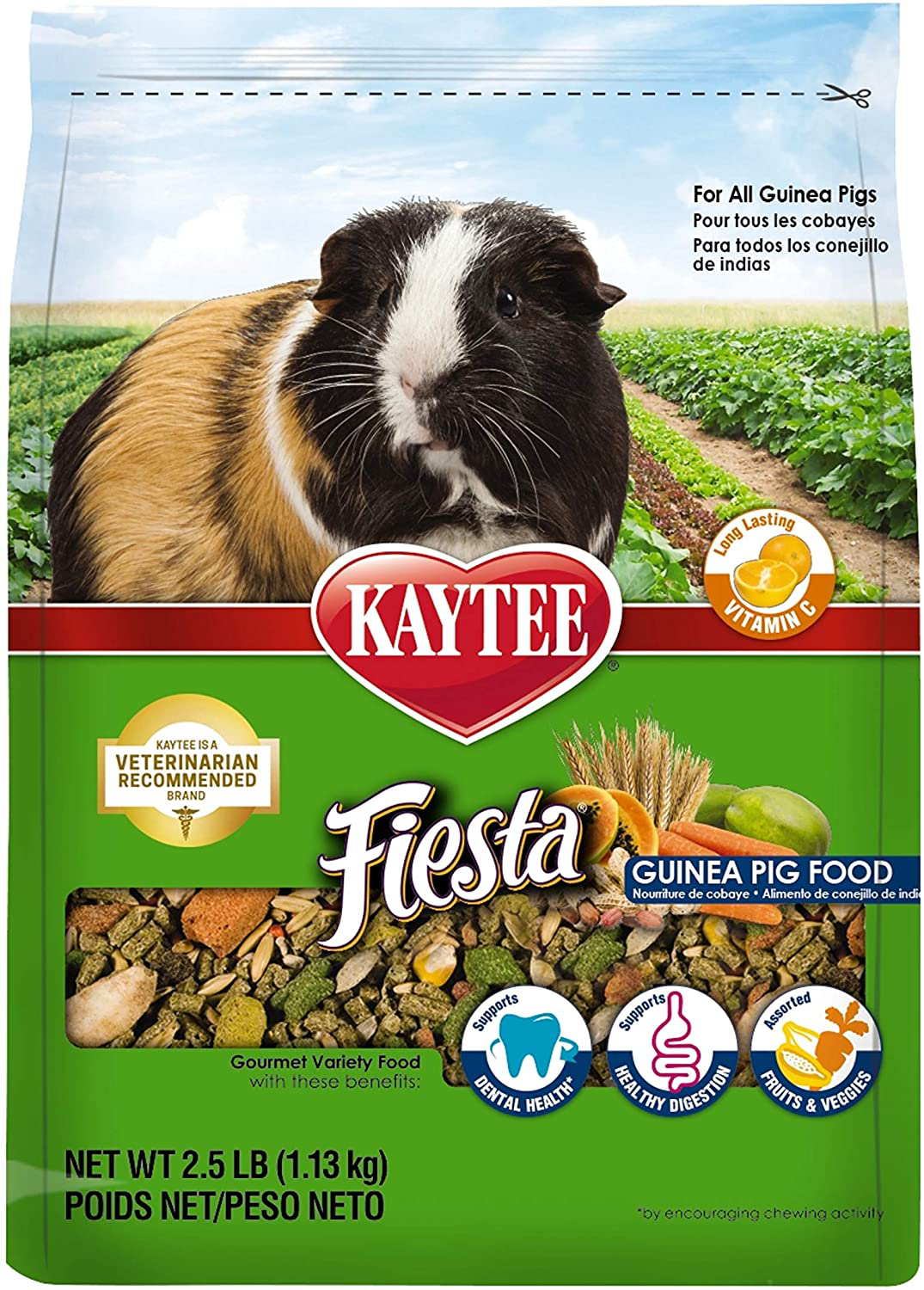 Kaytee Fiesta Guinea Pig Food Animals & Pet Supplies > Pet Supplies > Small Animal Supplies > Small Animal Food Kaytee Browns 2.5 Pound (Pack of 1) 