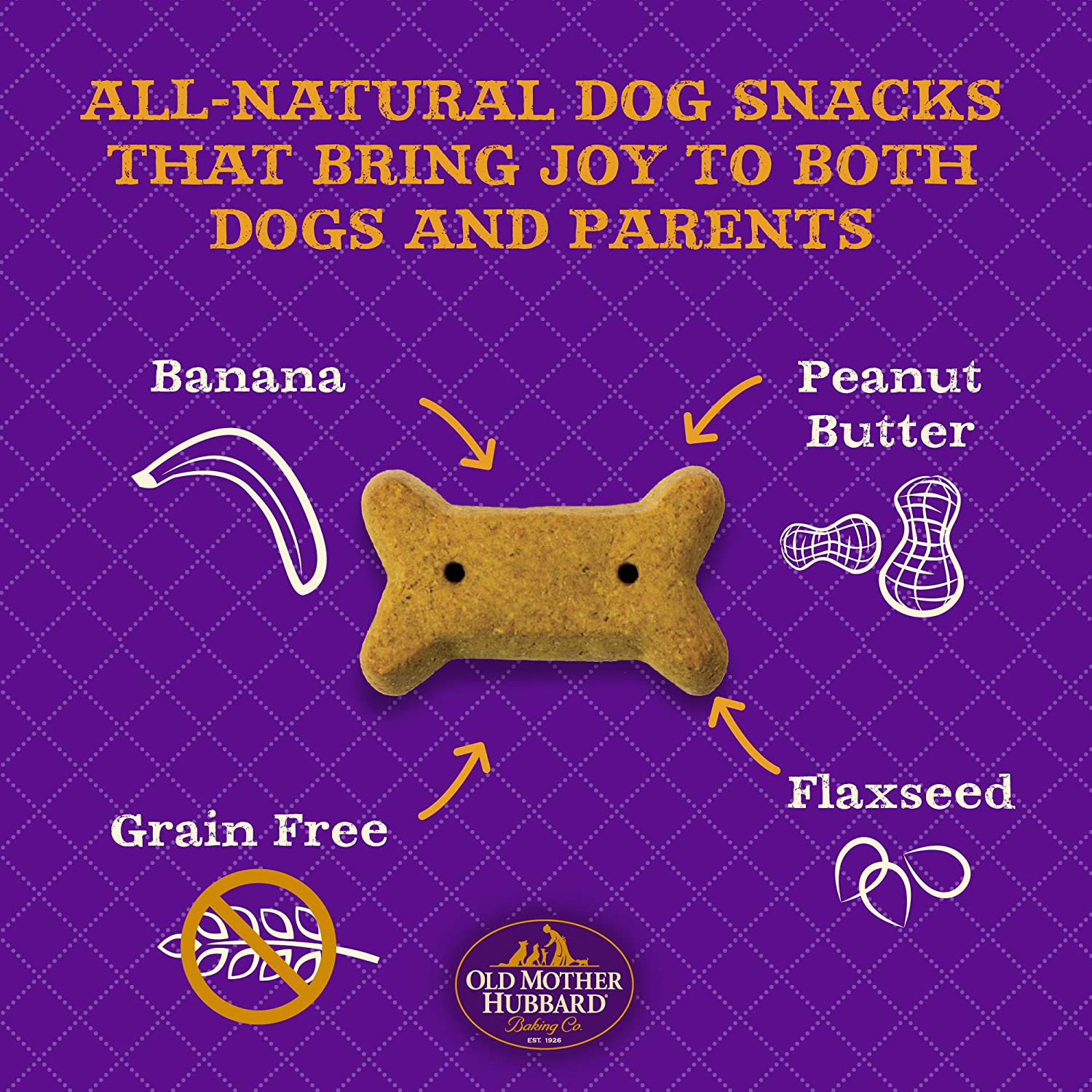 Old Mother Hubbard Peanut Butter & Banana Dog Treats, Grain Free, Oven Baked Crunchy Treats for Small Dogs, Natural, Healthy, Mini Training Treats, No Artificial Preservatives or Meat By-Products Animals & Pet Supplies > Pet Supplies > Dog Supplies > Dog Treats Old Mother Hubbard   