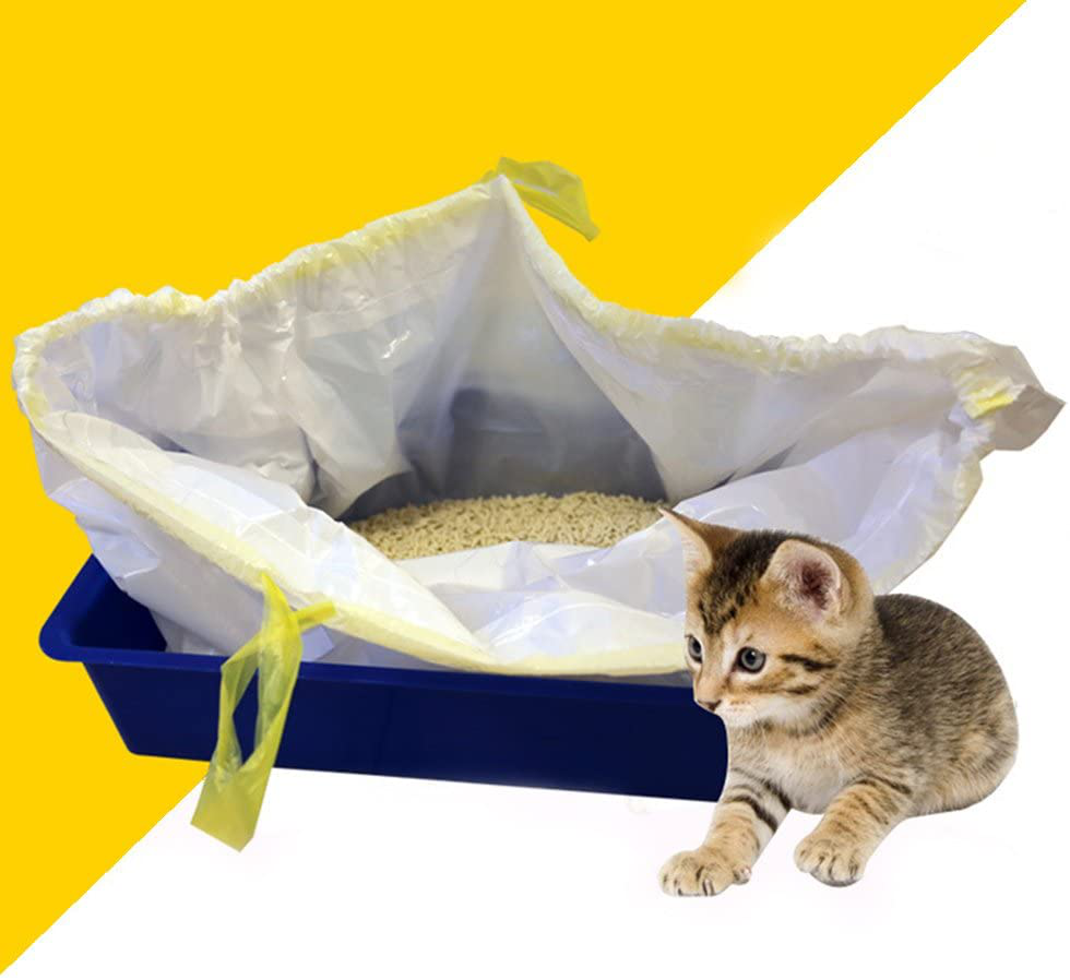 Beesclover 1 Bag of (7PCS) Cat Litter Bag Kitten Hygienic Litter Box Liners Pet Supplies (Large) Animals & Pet Supplies > Pet Supplies > Cat Supplies > Cat Litter Box Liners BeesClover   