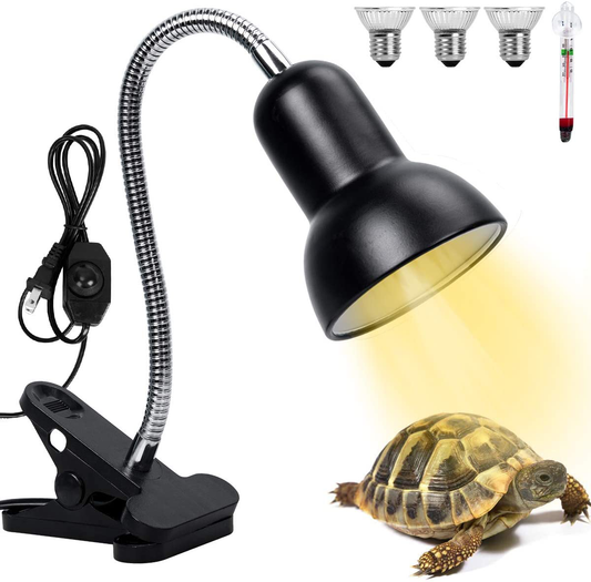 Reptile Heat Lamp with Dimmable Switch,Adjustable Basking Spot Heat Lamp for Animal Enclosures & Aquariums W/360° Rotatable Arm & Heavy-Duty Clamp –Suitable for Reptiles, Fish, Insects and Amphibians Animals & Pet Supplies > Pet Supplies > Small Animal Supplies > Small Animal Habitat Accessories Altobooc Black  