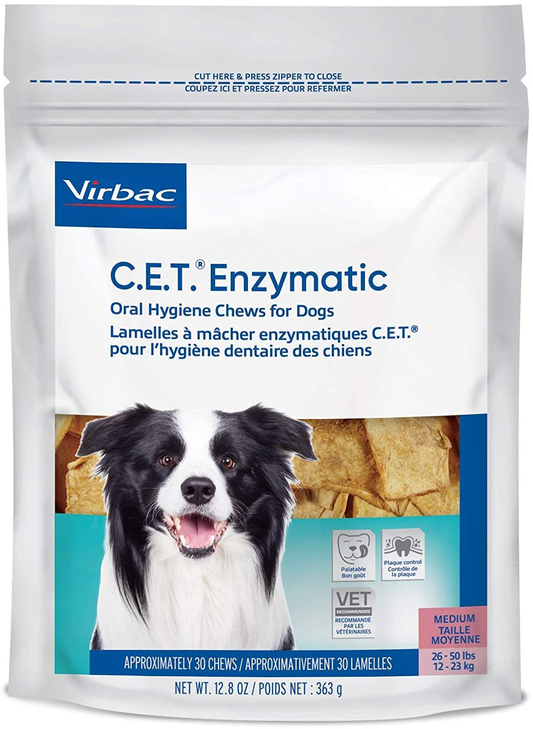 Virbac C.E.T Enzymatic Oral Hygiene Large Dog Chews, 90-Chew, by Virbac Animals & Pet Supplies > Pet Supplies > Small Animal Supplies > Small Animal Treats Virbac Corporation   