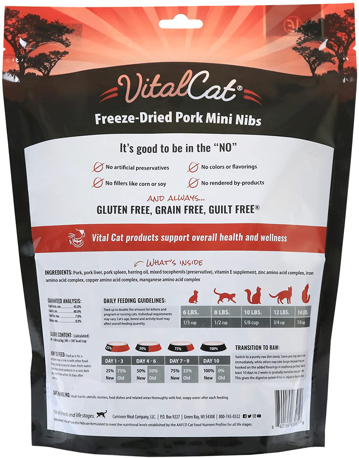 Vital Cat Freeze Dried Pork Mini Nibs Cat Food, 12 Oz Animals & Pet Supplies > Pet Supplies > Cat Supplies > Cat Treats Vital Essentials   