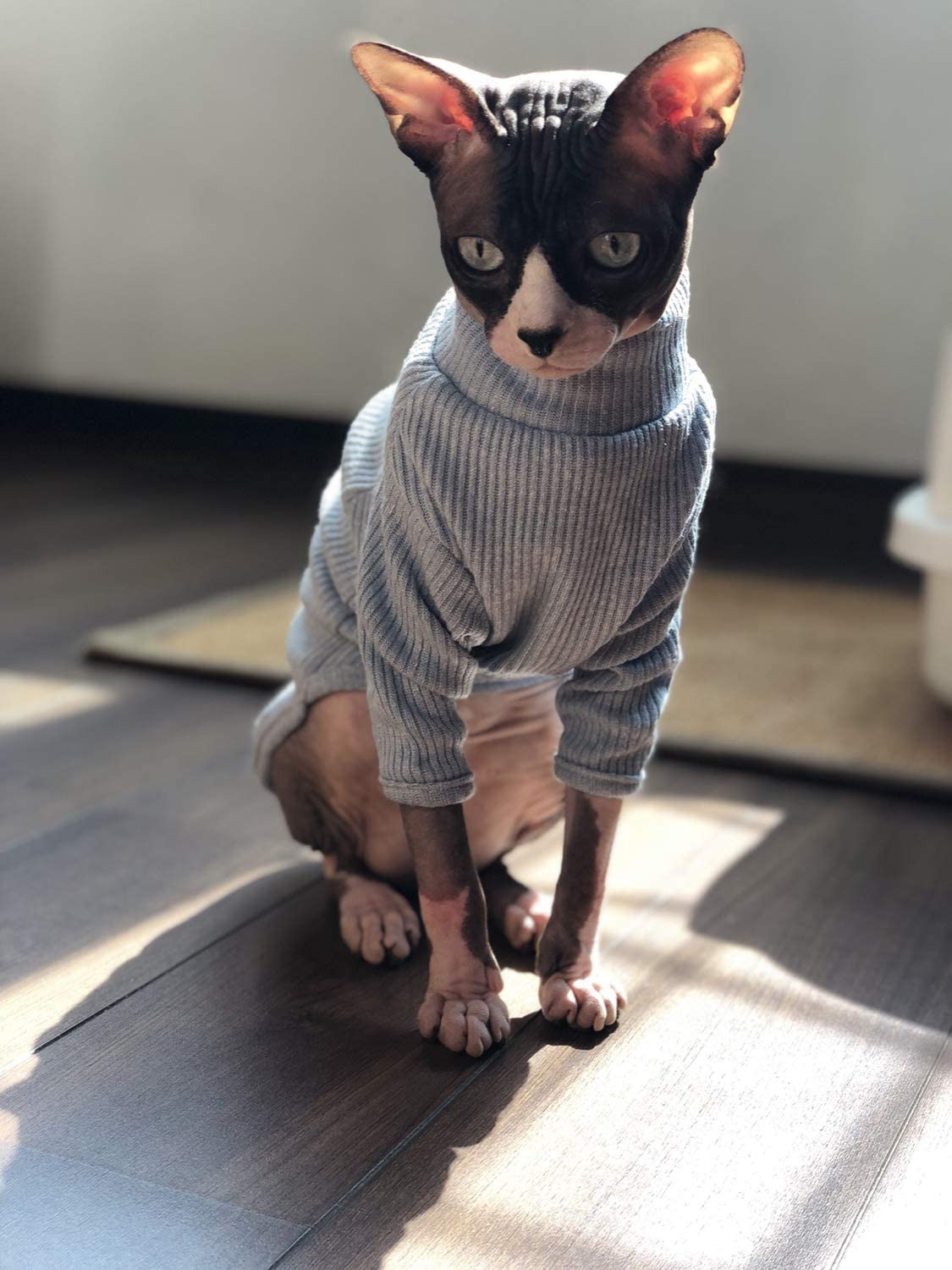 Bonaweite Hairless Cats Vest Turtleneck Sweater Breathable