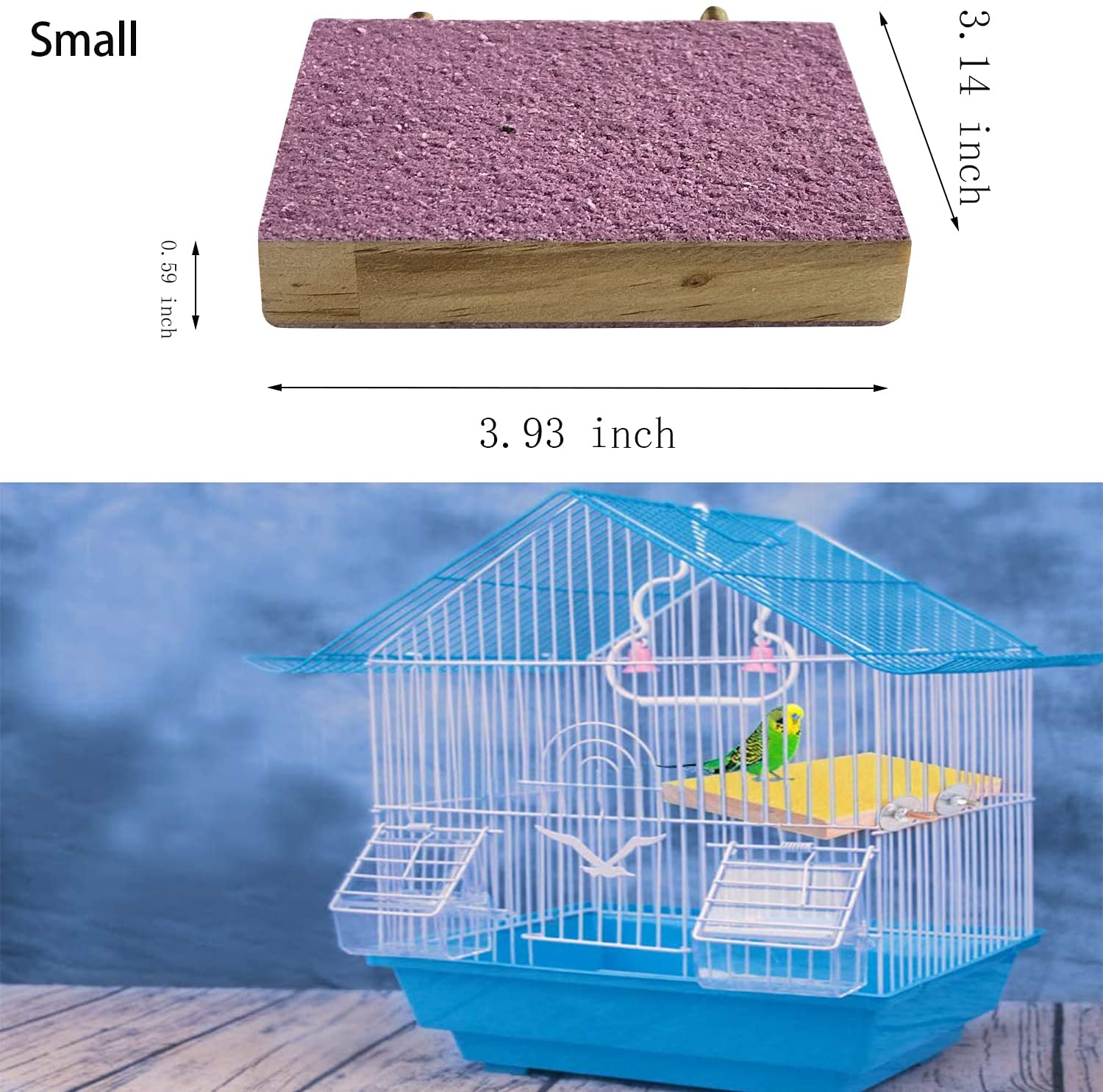 WANBAO 3 Pcs Bird Stand Platform, Wood Playground Paw Grinding Clean, for Pet Parrot, Rat Mouse Cage Accessories Exercise Toys, Random Color Animals & Pet Supplies > Pet Supplies > Bird Supplies > Bird Cage Accessories WANBAO   