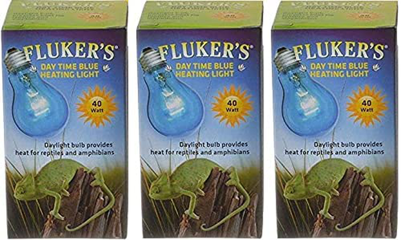 Fluker'S (3 Pack) Labs Reptile Incandescent Daylight Bulb for Pet Habitat, 100-Watt, Blue