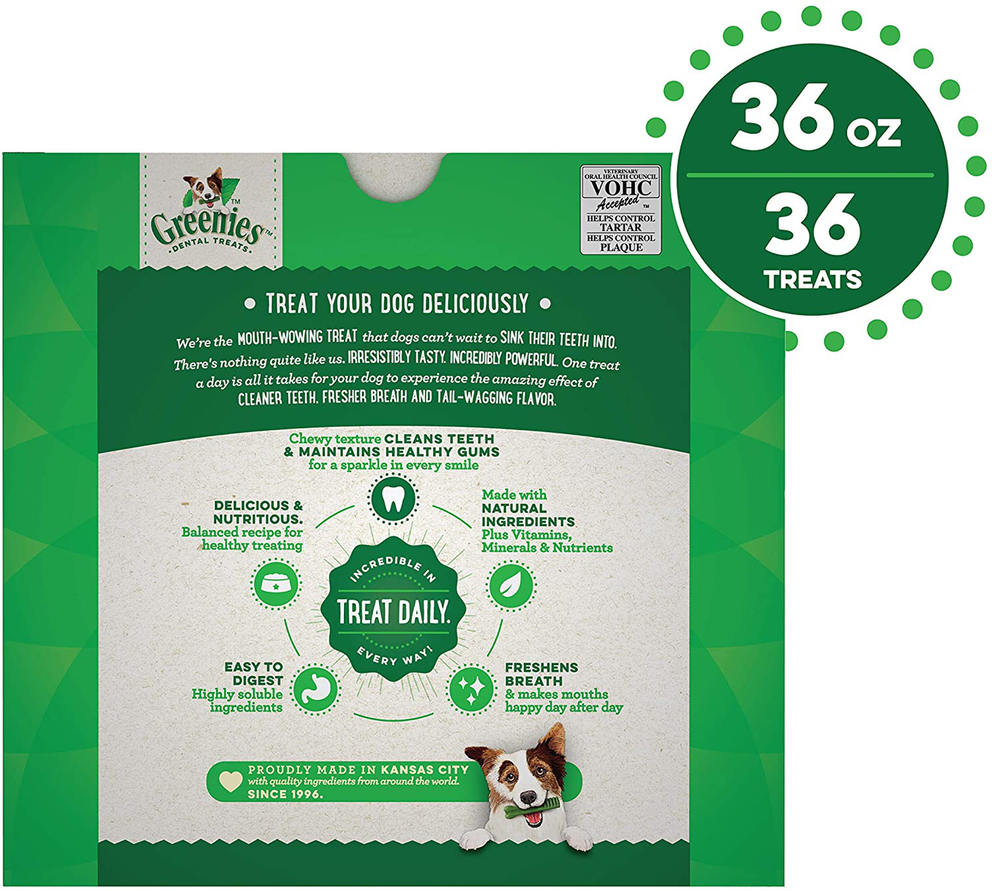 Greenies Original Regular Natural Dental Dog Treats (25-50Lb. Dogs) Animals & Pet Supplies > Pet Supplies > Small Animal Supplies > Small Animal Treats Greenies   