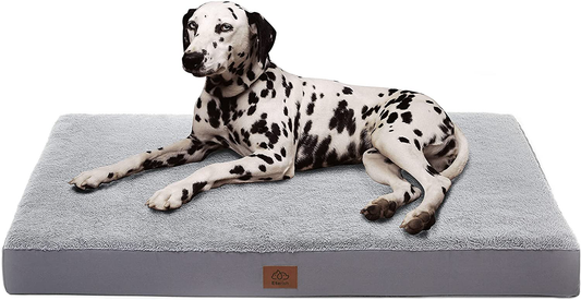 Eterish Orthopedic Dog Bed for Medium, Large Dogs, Egg-Crate Foam Dog Bed with Removable Cover, Pet Bed Machine Washable, Grey Animals & Pet Supplies > Pet Supplies > Dog Supplies > Dog Beds Eterish Flat Large (Pack of 1) 