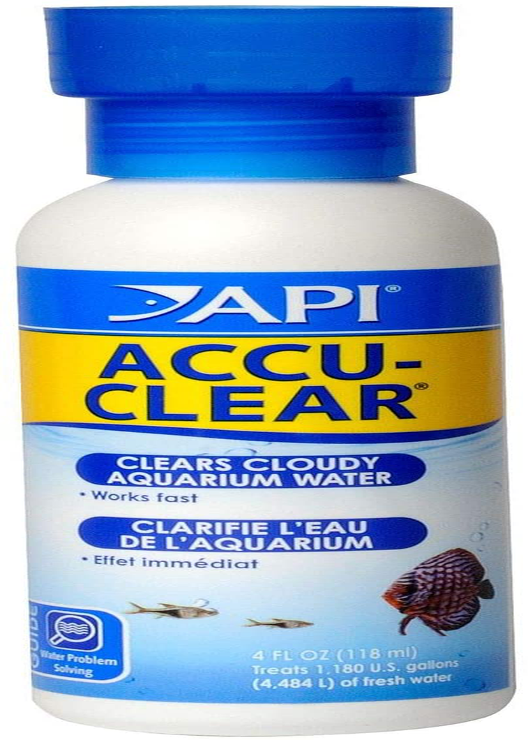API ACCU-CLEAR Water Clarifier, Clears Cloudy Aquarium Water within Several Hours, Use Weekly and When Cloudy Water Is Observed in Freshwater Aquariums Only Animals & Pet Supplies > Pet Supplies > Fish Supplies > Aquarium Cleaning Supplies API 4-Ounce  