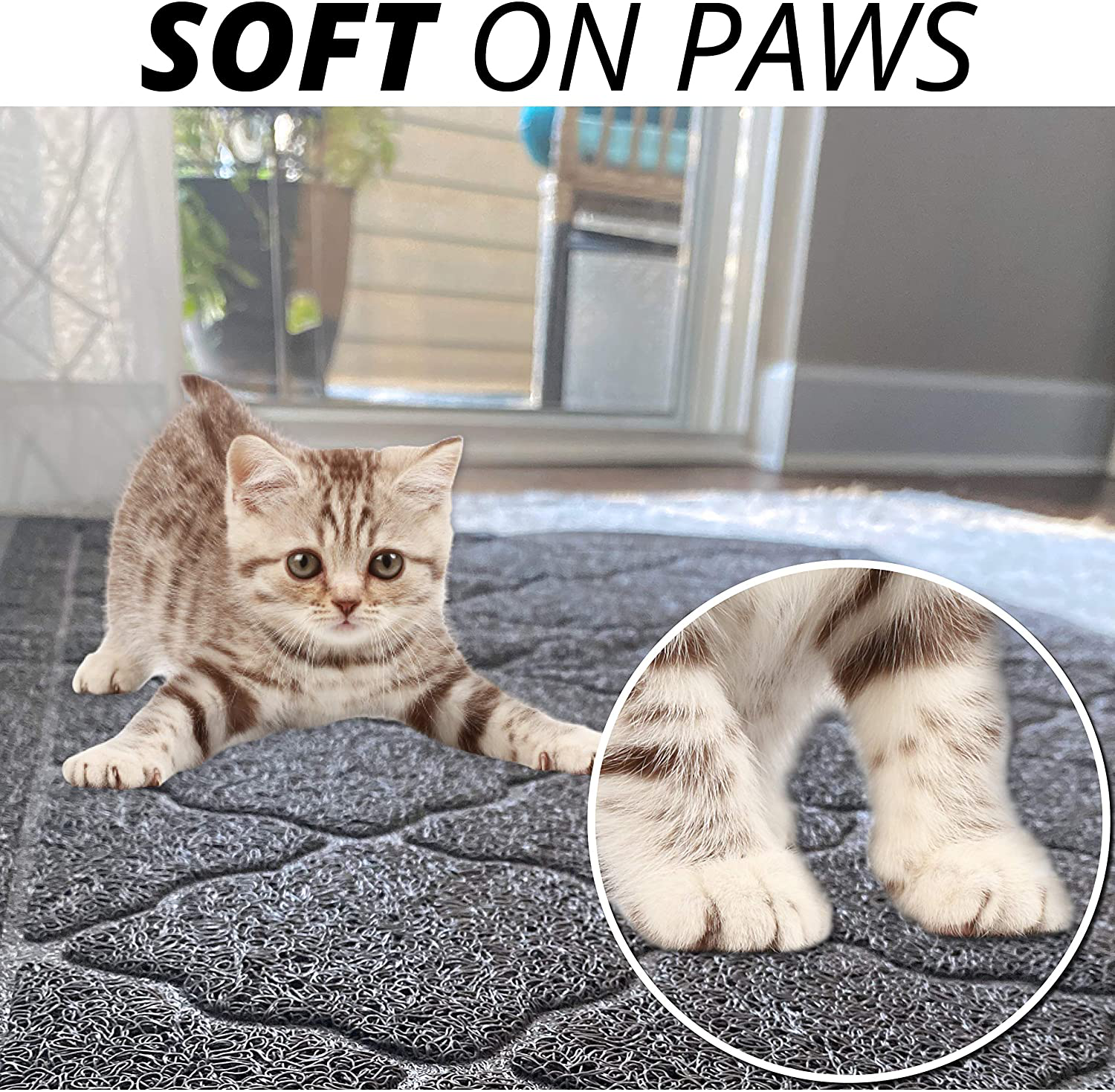 Benson & Cletus Rubber Mesh Cat Litter Mat, Grey – KOL PET