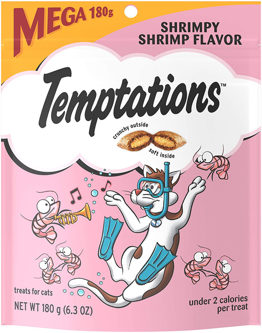 TEMPTATIONS Classic Crunchy and Soft Cat Treats, 6.3 Oz. (10 Packs and Single Packs) Animals & Pet Supplies > Pet Supplies > Cat Supplies > Cat Treats Temptations   