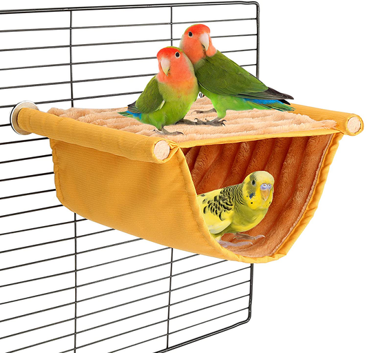 BWOGUE Winter Warm Bird Nest Bed Hanging Hammock Snuggle Hut Parrot House Tent Toy Bird Cage Perch for Parakeet Budgies Cockatiels Lovebird Cockatoo Finch Hamster Chinchilla Guinea Pig Animals & Pet Supplies > Pet Supplies > Bird Supplies > Bird Ladders & Perches BWOGUE   