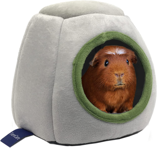 Tierecare Hamster Hideout Guinea Pig House Bed Cozy Habitat Hideaway Warm Hedgehog Ferret Chinchilla Washable Animals & Pet Supplies > Pet Supplies > Small Animal Supplies > Small Animal Habitat Accessories Tierecare Grey  