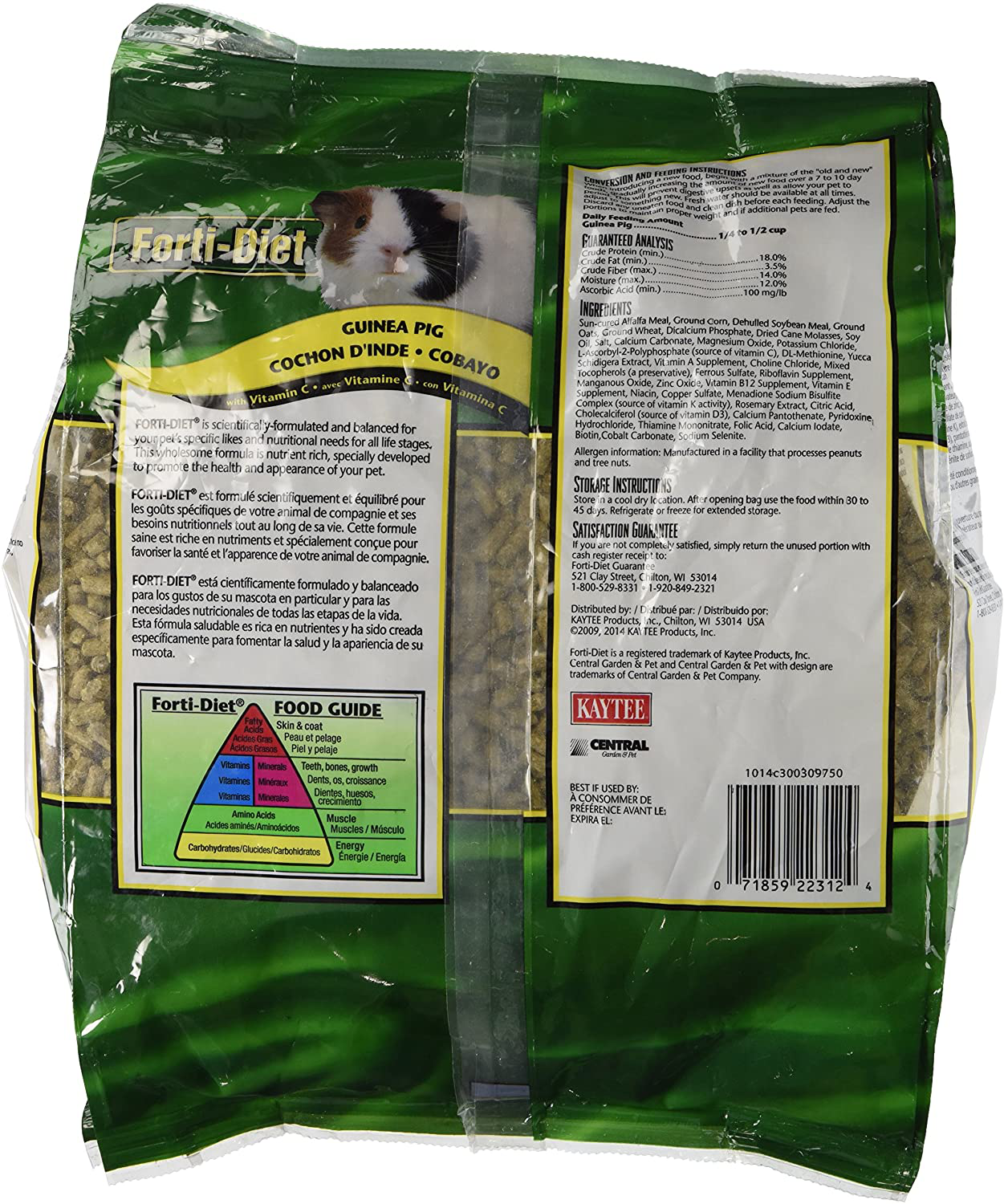 Kaytee Forti Guinea Pig Food, 5 Lb Animals & Pet Supplies > Pet Supplies > Small Animal Supplies > Small Animal Food Kaytee   