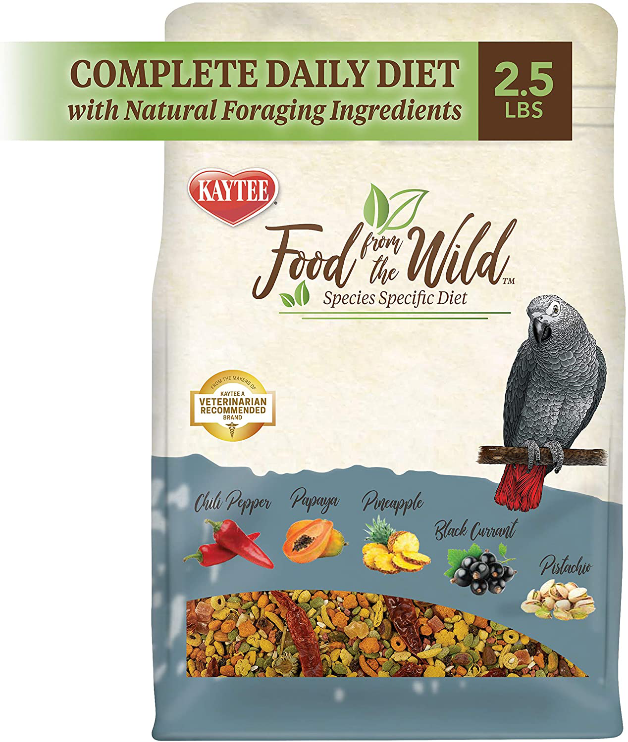 Kaytee Food from the Wild, Parrot Food, 2.5 Pounds Animals & Pet Supplies > Pet Supplies > Bird Supplies > Bird Treats Kaytee   