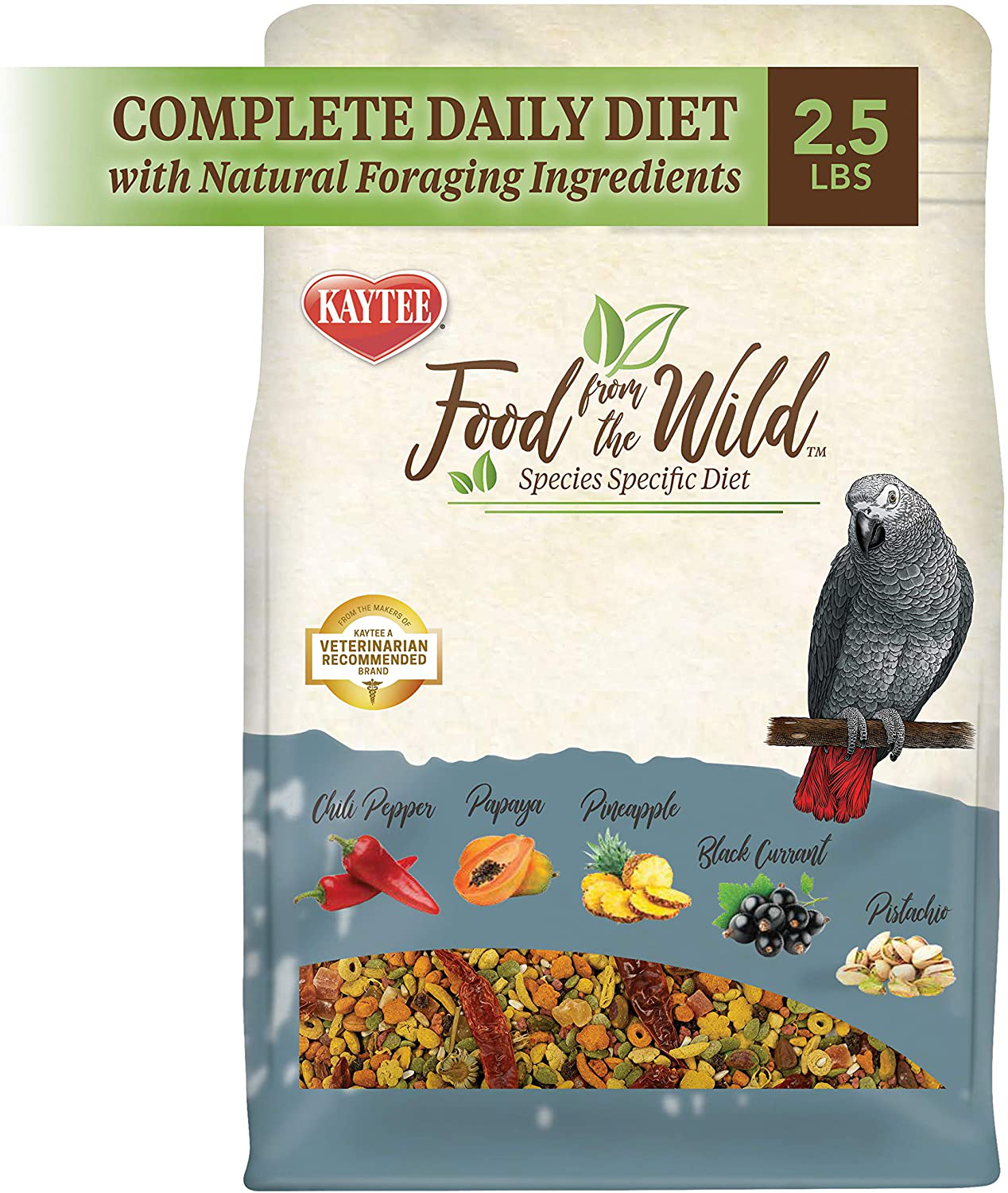 Kaytee Food from the Wild, Parrot Food, 2.5 Pounds