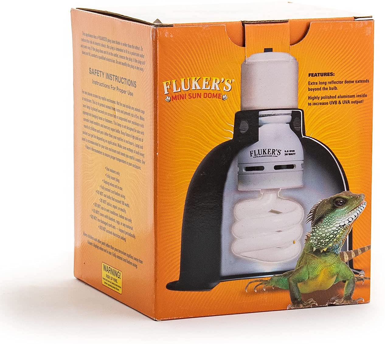 Fluker'S Sun Dome Reptile Lamp - Deep Dome Fixture Animals & Pet Supplies > Pet Supplies > Reptile & Amphibian Supplies > Reptile & Amphibian Habitat Heating & Lighting Flukers   