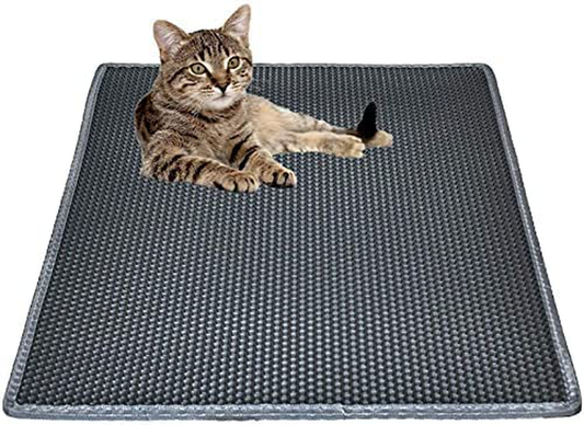 Cat Litter Mat Litter Trapping Mat, 30" X 24" Inch Honeycomb Double Layer Design Waterproof Urine Proof Trapper Mat for Litter Boxes, Large Size Easy Clean Scatter Control Animals & Pet Supplies > Pet Supplies > Cat Supplies > Cat Litter Box Mats Bulkniu   