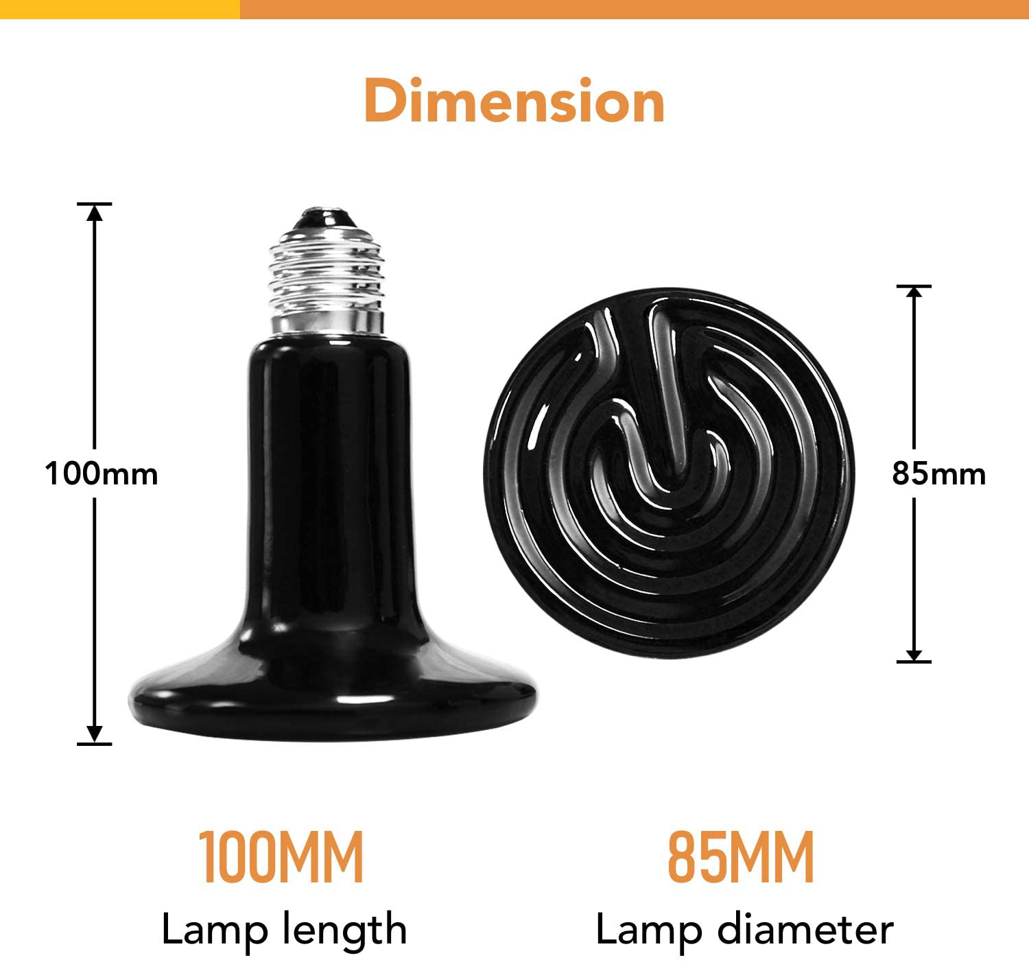 Simple Deluxe 150W Reptile Heat Bulb and 8.5 Inch Clamp Light Thermo H KOL PET