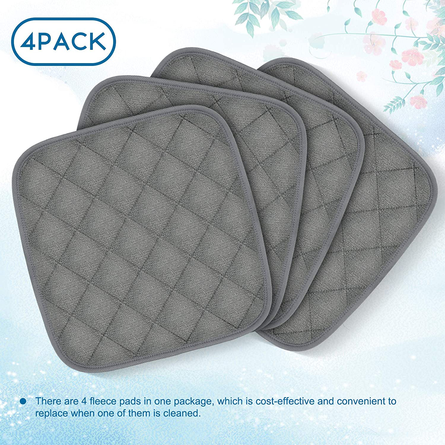 Rypet Guinea Pig Fleece Cage Liners - 4 Pack Washable Guinea Pig Pee Pads, Waterproof Reusable & anti Slip Guinea Pig Bedding Fast Absorbent Pee Pad for Small Animals 12"X 12" Animals & Pet Supplies > Pet Supplies > Small Animal Supplies > Small Animal Bedding Rypet   