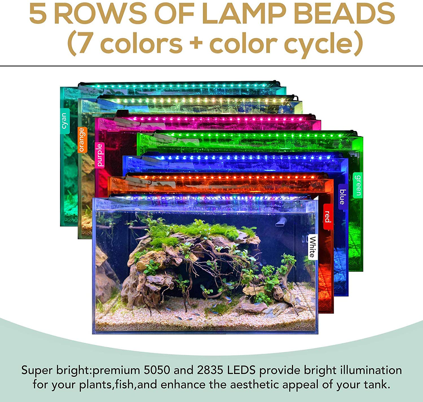 Hygger 18W 24/7 Lighting Aquarium LED Light, Sunrise-Daylight-Moonlight Mode and DIY Mode, Adjustable Timer Adjustable Brightness Fish Tank Light with Extendable Bracket 7 Colors for Planted Tank Animals & Pet Supplies > Pet Supplies > Fish Supplies > Aquarium Lighting hygger   