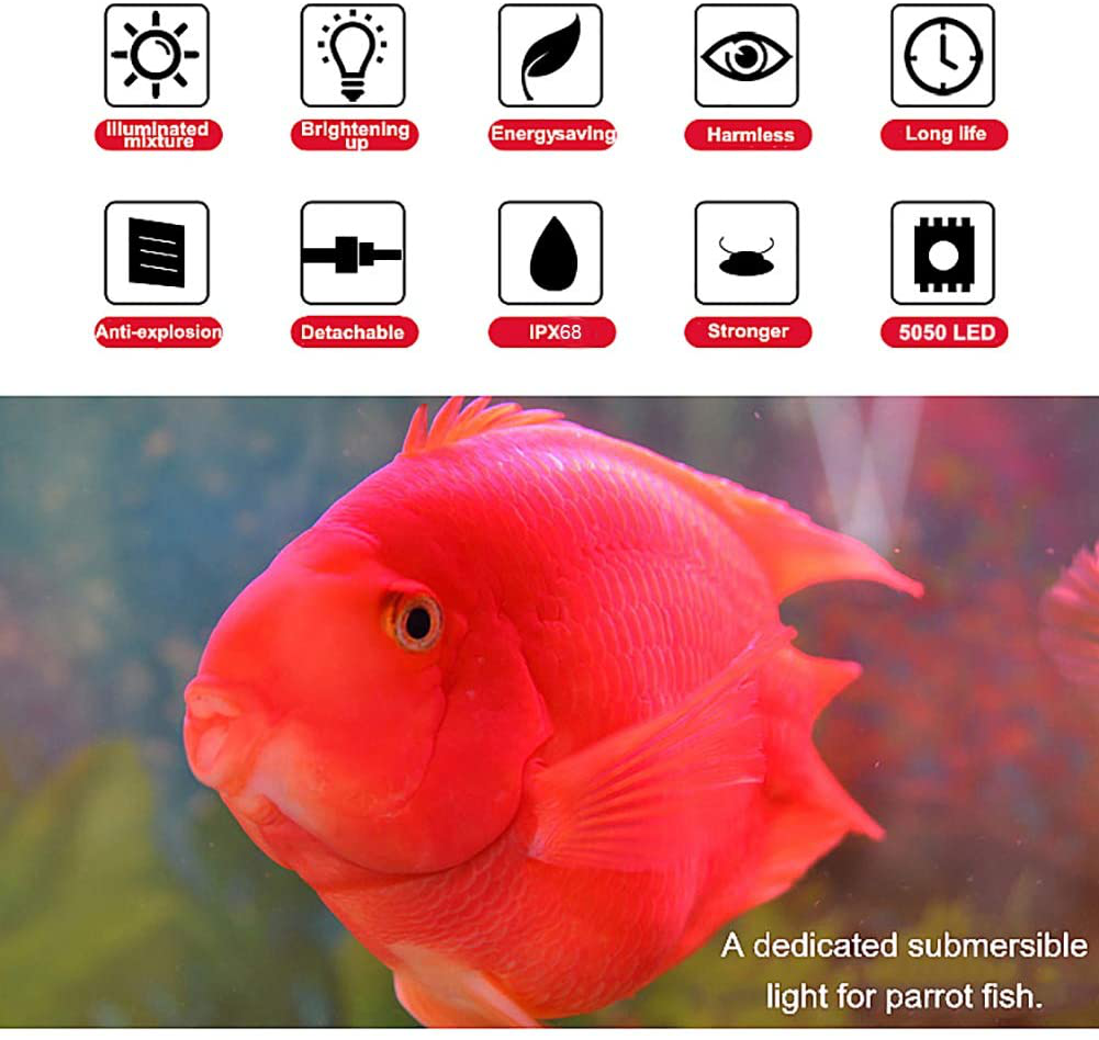 MQ 8-36 in Submersible LED Aquarium Light, Color Changing Fish Tank Light with Remote Control, IP68 LED Lights Bar, for Fish Tank 10-45 Inch Animals & Pet Supplies > Pet Supplies > Fish Supplies > Aquarium Lighting MQ   