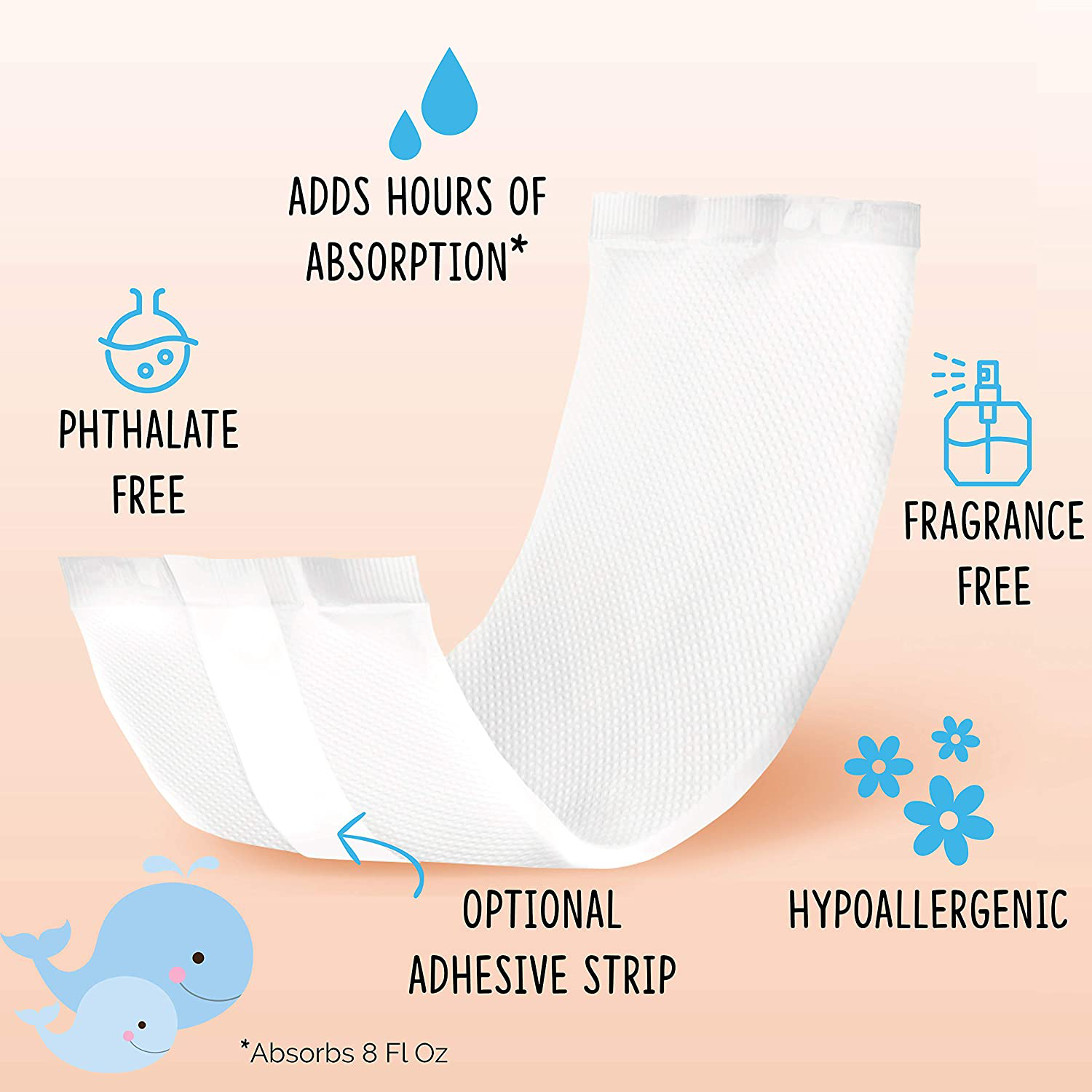 Kindersense® - Overnight Diaper Liners - Diaper Booster Pads Disposable Doubler Cloth Diaper Inserts to Prevent Leaks - Overnight Diapers Pad - Adhesive Strip - Hypoallergenic… (30 Pack) Animals & Pet Supplies > Pet Supplies > Dog Supplies > Dog Diaper Pads & Liners VEA Group LLC   