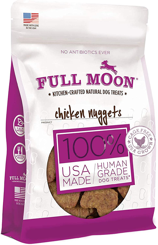 Full Moon All Natural Human Grade Chicken Nugget Dog Treats Animals & Pet Supplies > Pet Supplies > Dog Supplies > Dog Treats Full Moon 12 Ounce (Pack of 1)  