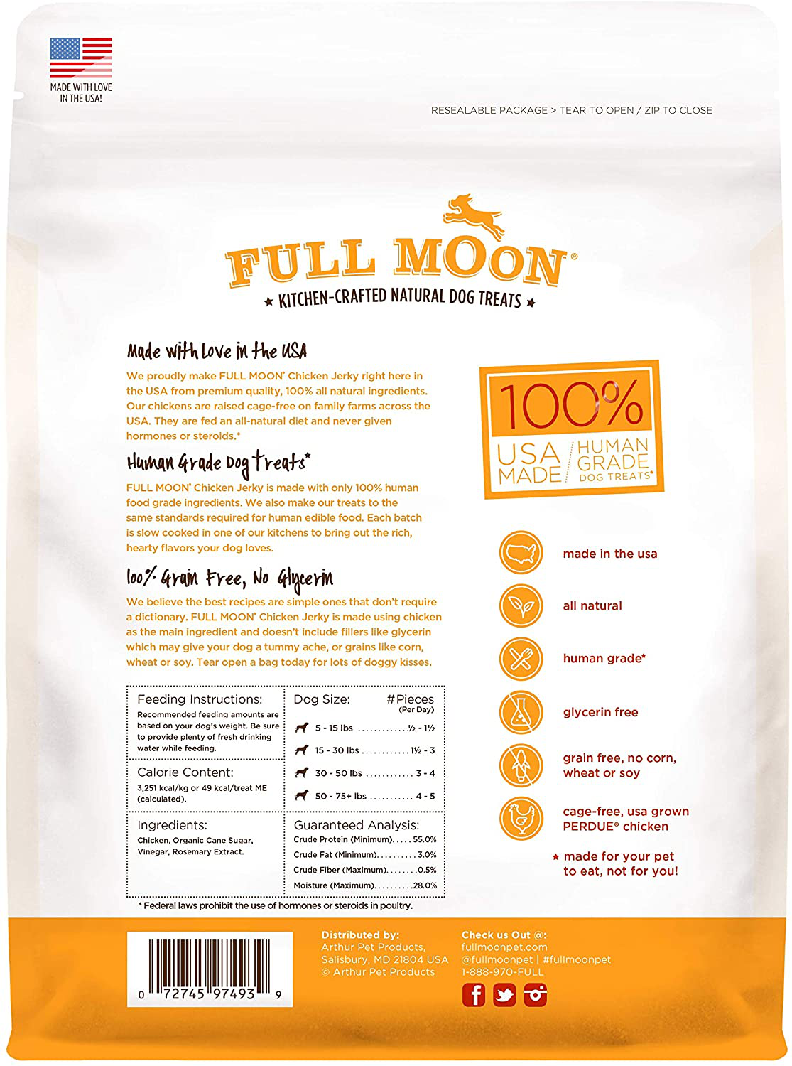 Full Moon All Natural Human Grade Dog Treats Animals & Pet Supplies > Pet Supplies > Dog Supplies > Dog Treats Full Moon   