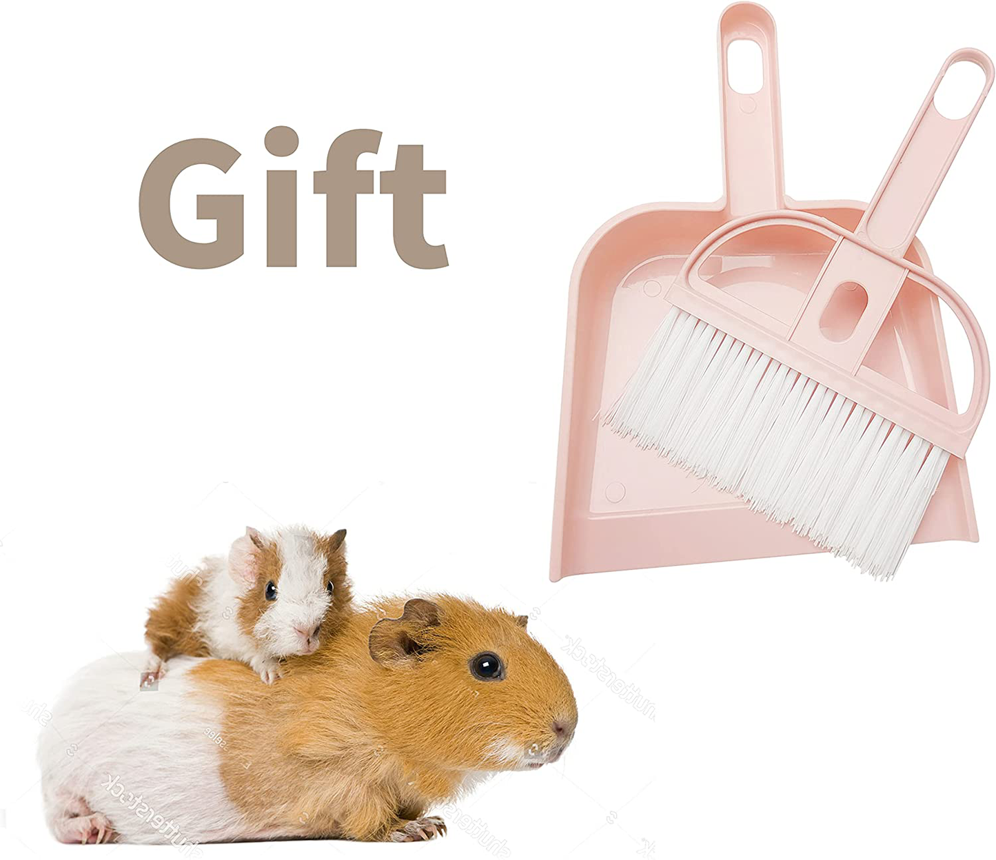 Guinea Pig Toilet, Small Animal Potty Trainer Corner, Square Rat Litter Bedding Box with Small Broom, Dustpan, Small Pet Litter Toilet for Guinea Pigs, Chinchilla, Ferret,Galesaur… Animals & Pet Supplies > Pet Supplies > Small Animal Supplies > Small Animal Bedding Moan&Miao   