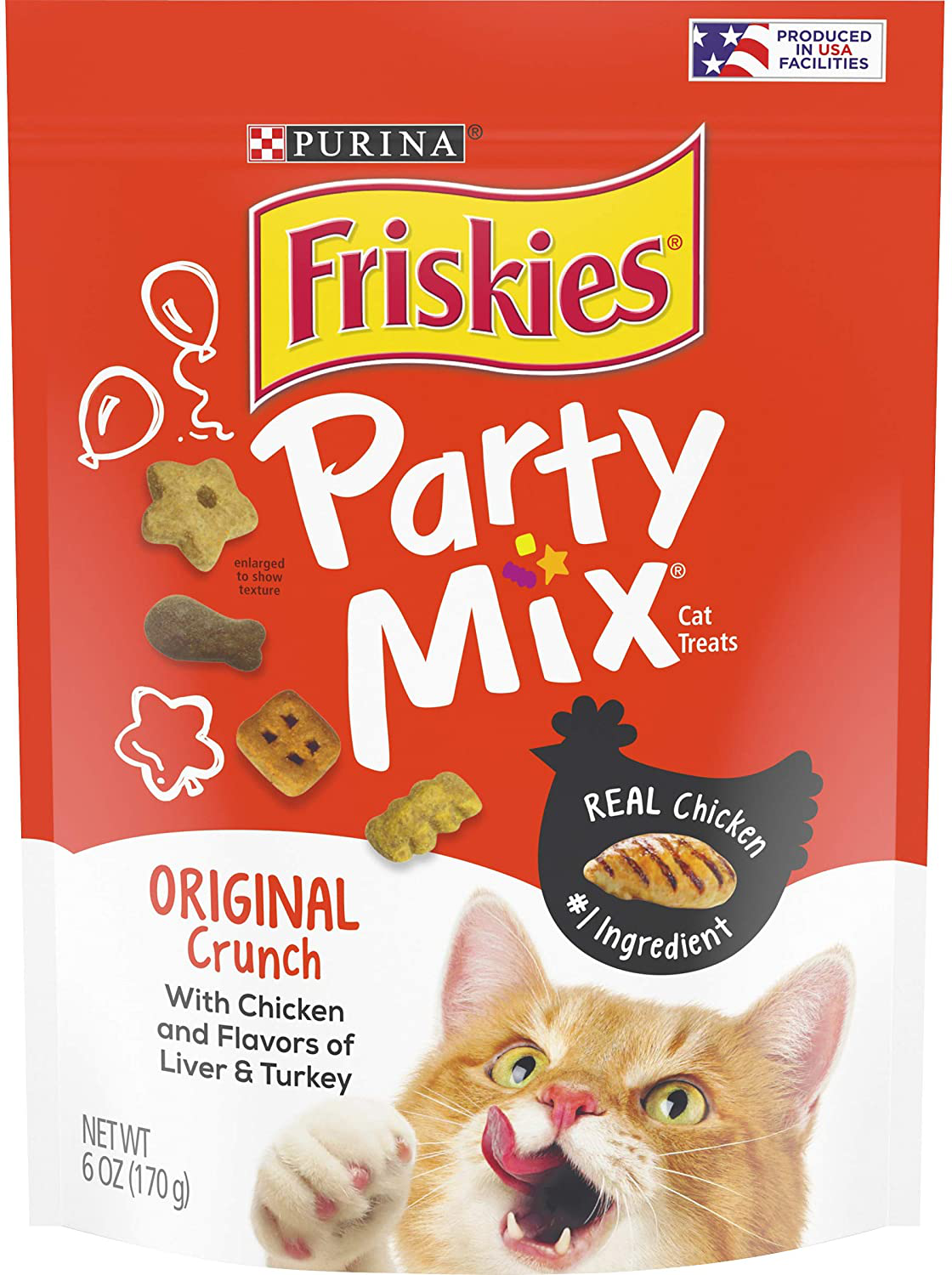 Purina Friskies Party Mix Adult Cat Treats - (6) 6 Oz. Pouches Animals & Pet Supplies > Pet Supplies > Cat Supplies > Cat Treats Purina Friskies Chicken, Liver, Turkey 6 oz. Pouch (Pack of 6) 