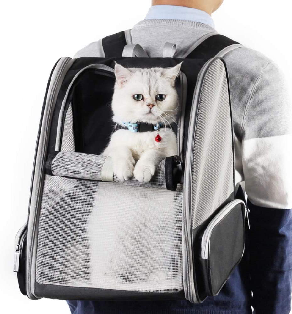 Texsens Pet Backpack Carrier for Small Cats Dogs | Ventilated Design, Safety Straps, Buckle Support, Collapsible | Designed for Travel, Hiking, Walking & Outdoor Use Animals & Pet Supplies > Pet Supplies > Small Animal Supplies > Small Animal Treats Texsens   