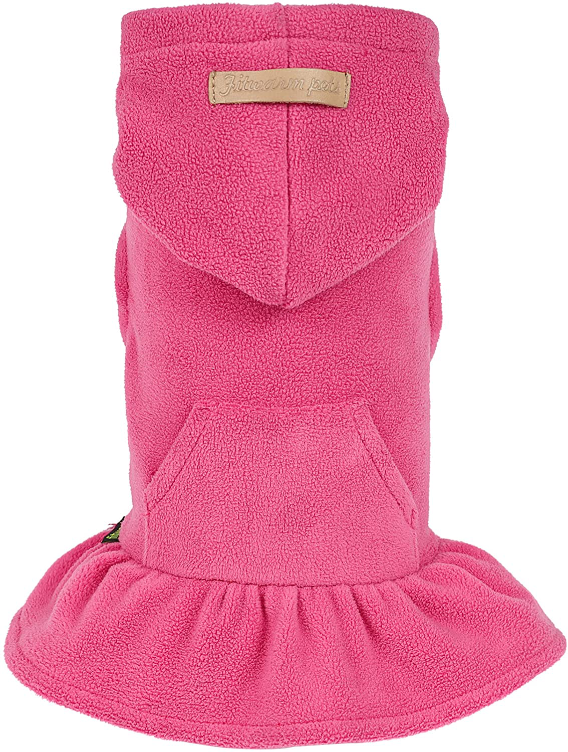 Fitwarm Soft Fleece Girl Dog Hoodie Dress Puppy Hooded Coat Thermal Outfit Doggie Vest Sweater Pet Winter Clothes Cat Jackets