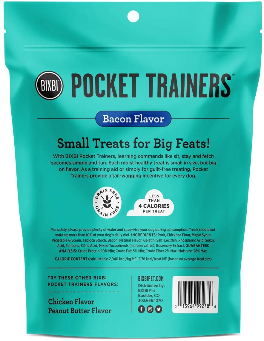 BIXBI Pocket Trainers, Salmon (6 Oz, 1 Pouch) - Small Training Treats for Dogs - Low Calorie and Grain Free Dog Treats, Flavorful Pocket Size Healthy and All Natural Dog Treats Animals & Pet Supplies > Pet Supplies > Dog Supplies > Dog Treats BIXBI   
