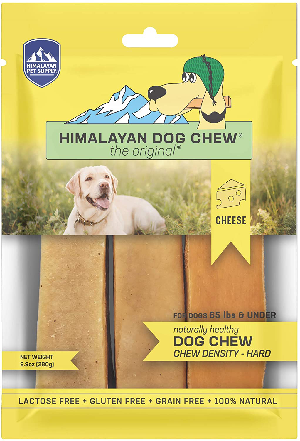 Himalayan Yak Cheese Dog Chews | the Original Himalayan Hard Cheese Dog Chew | 100% Natural, Healthy & Safe | No Lactose, Gluten or Grains | MIXED SIZES | for Dogs 65 Lbs & Smaller Animals & Pet Supplies > Pet Supplies > Dog Supplies > Dog Treats Himalayan Dog Chew 3 Count (Pack of 1)  