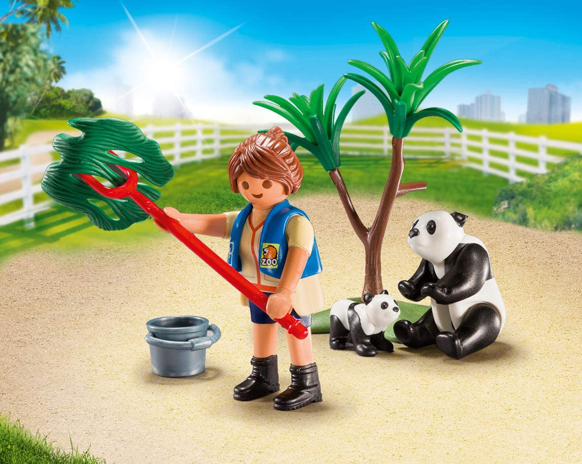 PLAYMOBIL 18 Piece Panda Caretaker Carry Case Animals & Pet Supplies > Pet Supplies > Small Animal Supplies > Small Animal Habitat Accessories Playmobil   