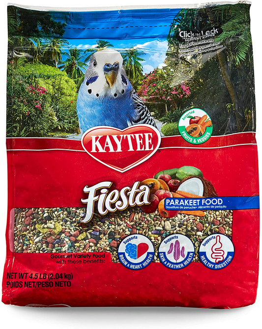 Kaytee Fiesta Parakeet Food Animals & Pet Supplies > Pet Supplies > Bird Supplies > Bird Food Kaytee Standard Packaging 4.5 Pound (Pack of 1) 