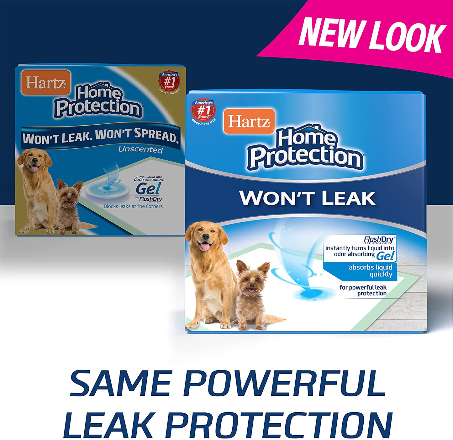 Hartz Home Protection Unscented Dog Pads, Super Absorbent & Won’T Leak, Pad Sizes & Package Counts Varies