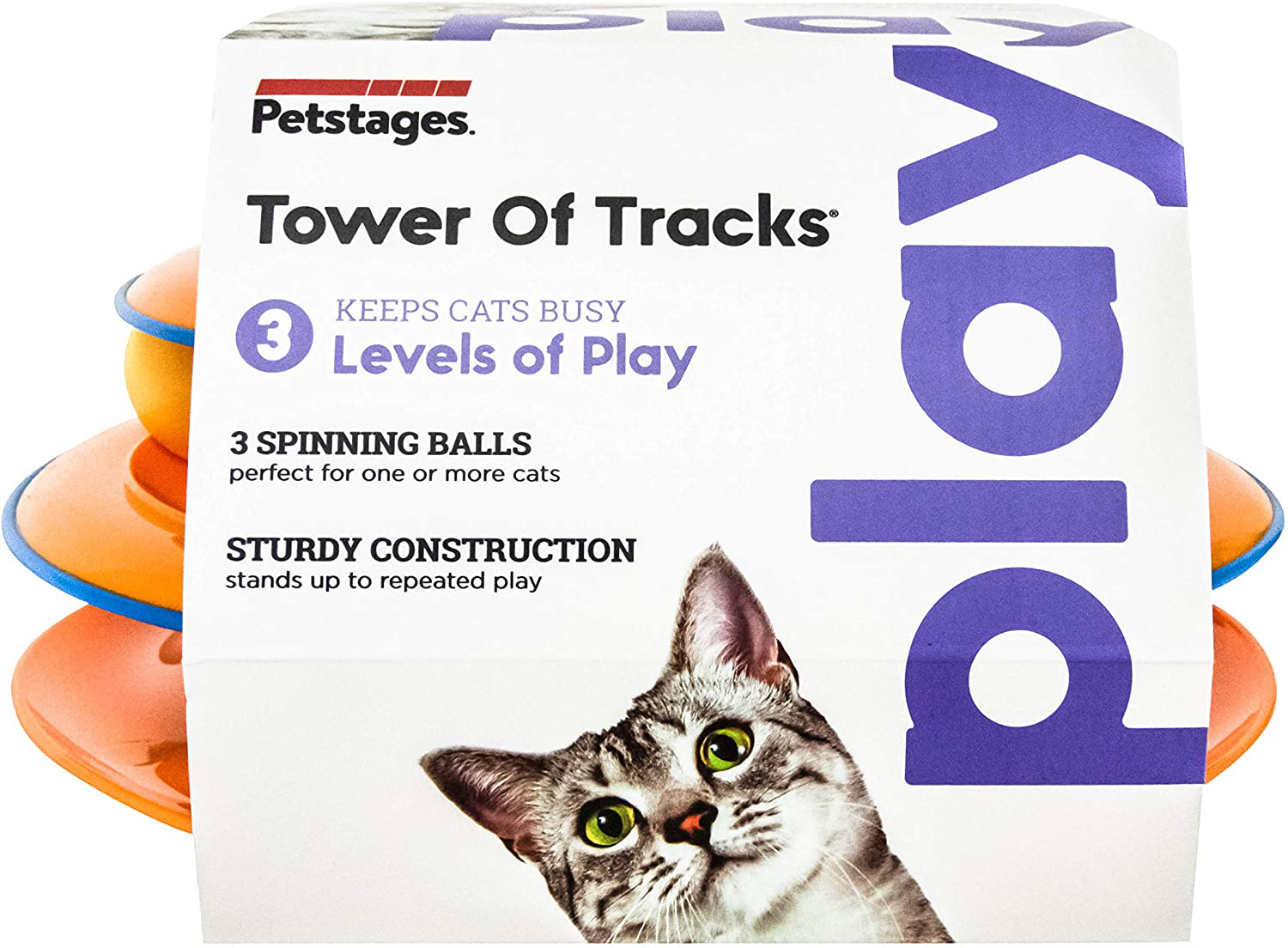 Petstages Cat Tracks Cat Toy - Fun Levels of Interactive Play - Circle Track with Moving Balls Satisfies Kitty’S Hunting, Chasing and Exercising Needs Animals & Pet Supplies > Pet Supplies > Cat Supplies > Cat Toys Petstages   