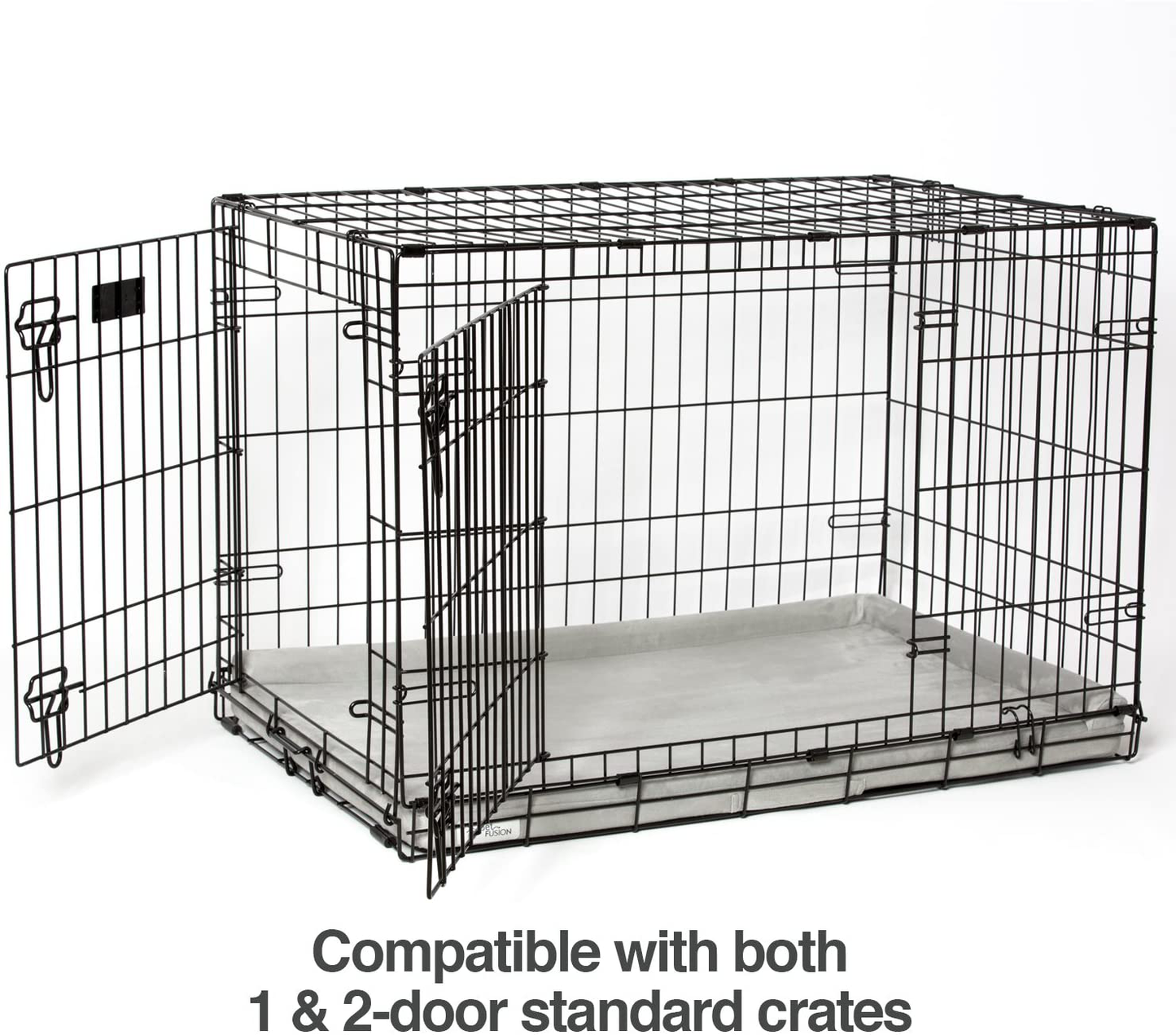 Petfusion Puppychoice Dog Crate Bed | Durable Microsuede Cover, Solid Foam, Waterproof Liner | Removable Washable Crate Pad Cover. Replacements Covers & Blankets Also Avail | 1 Year Warr.